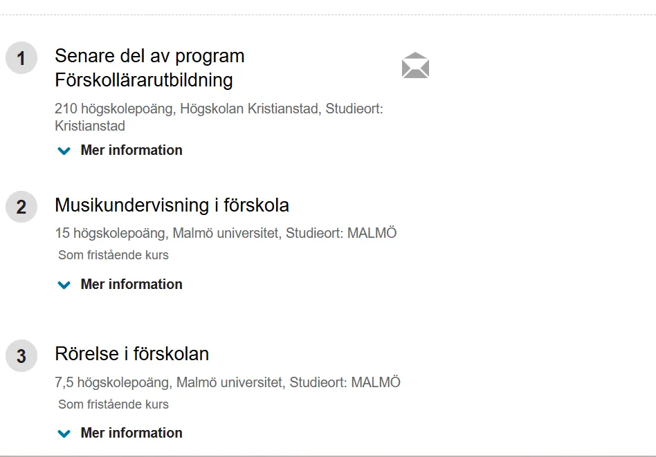 sökt till universitet - plan för hösten